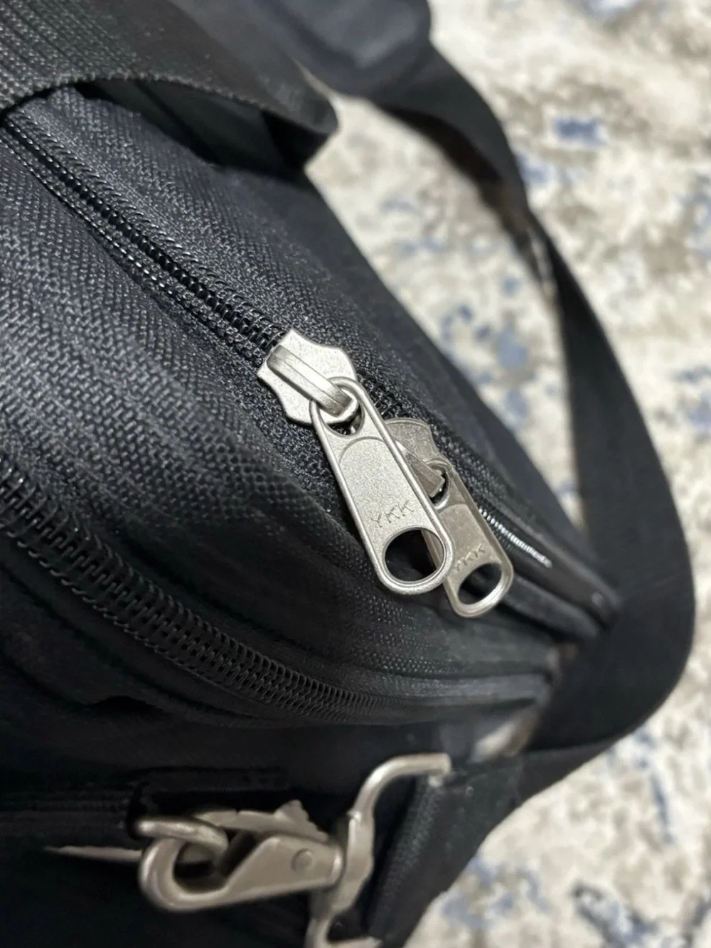Vintage Eddie Bauer Black Laptop Brief with Brown Accent